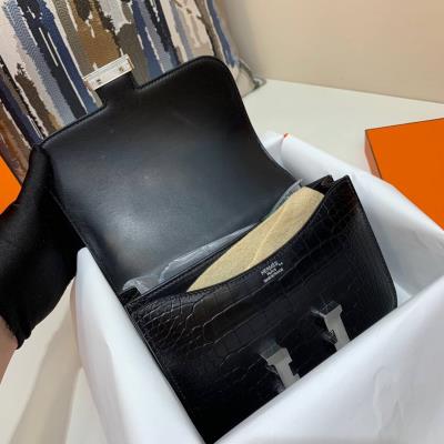 wholesale quality hermes constance 19 matte niloticus crocodile 89 noir phw